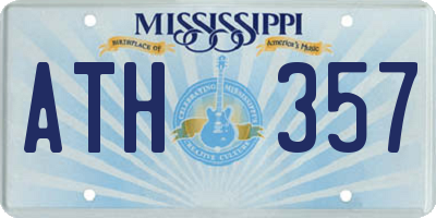 MS license plate ATH357