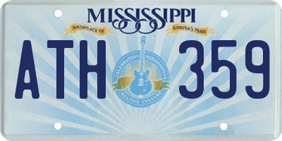 MS license plate ATH359
