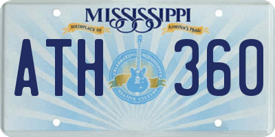 MS license plate ATH360