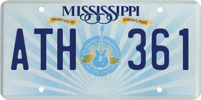 MS license plate ATH361