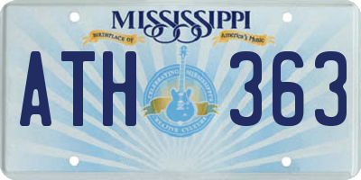 MS license plate ATH363