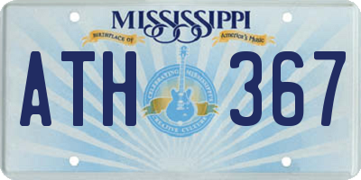 MS license plate ATH367