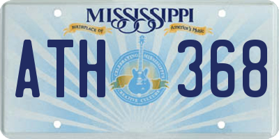 MS license plate ATH368