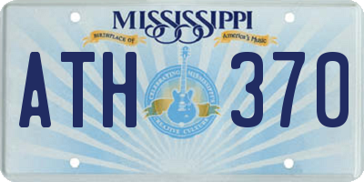 MS license plate ATH370