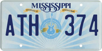 MS license plate ATH374
