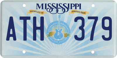 MS license plate ATH379