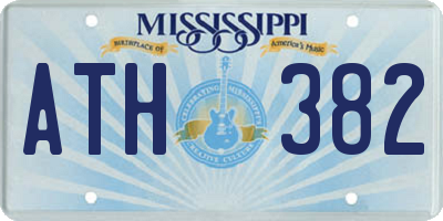 MS license plate ATH382
