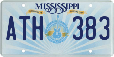 MS license plate ATH383
