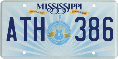 MS license plate ATH386