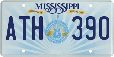 MS license plate ATH390