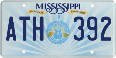 MS license plate ATH392
