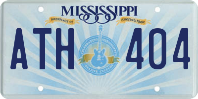MS license plate ATH404