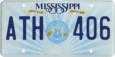 MS license plate ATH406