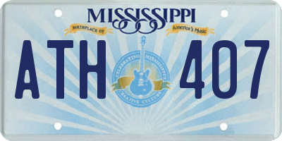 MS license plate ATH407