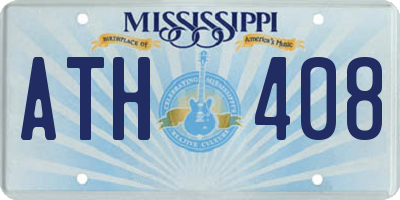MS license plate ATH408
