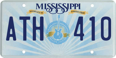 MS license plate ATH410