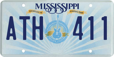 MS license plate ATH411