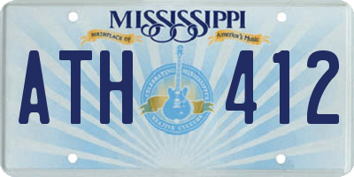 MS license plate ATH412