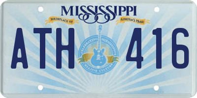 MS license plate ATH416