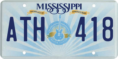 MS license plate ATH418