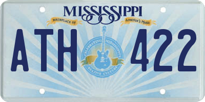 MS license plate ATH422