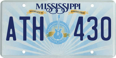 MS license plate ATH430
