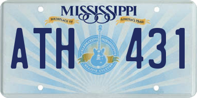 MS license plate ATH431
