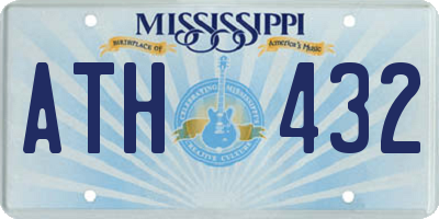 MS license plate ATH432