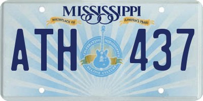 MS license plate ATH437