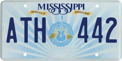 MS license plate ATH442
