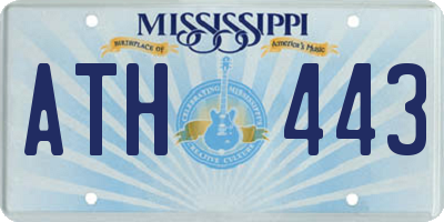 MS license plate ATH443