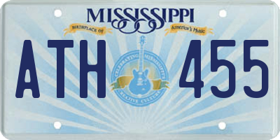 MS license plate ATH455