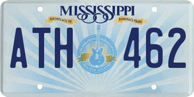 MS license plate ATH462