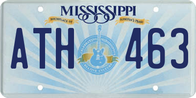 MS license plate ATH463