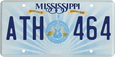 MS license plate ATH464