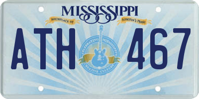 MS license plate ATH467