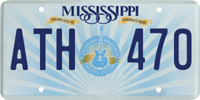 MS license plate ATH470