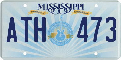 MS license plate ATH473