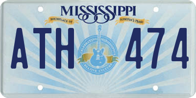 MS license plate ATH474