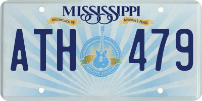 MS license plate ATH479
