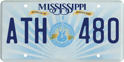 MS license plate ATH480