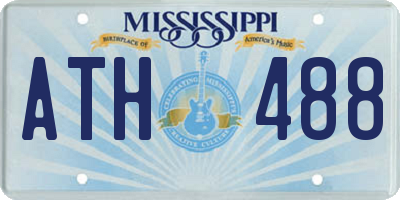MS license plate ATH488