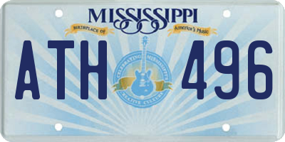 MS license plate ATH496