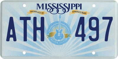 MS license plate ATH497