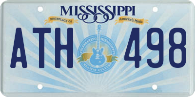 MS license plate ATH498