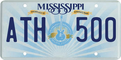 MS license plate ATH500