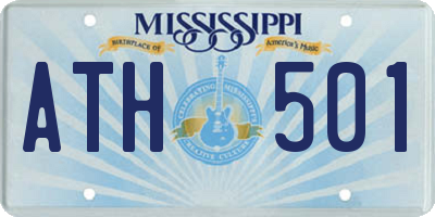 MS license plate ATH501
