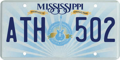 MS license plate ATH502