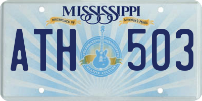 MS license plate ATH503