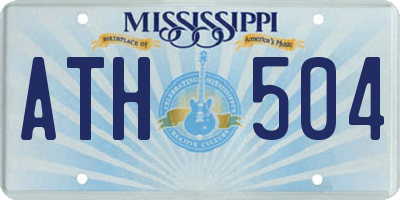 MS license plate ATH504